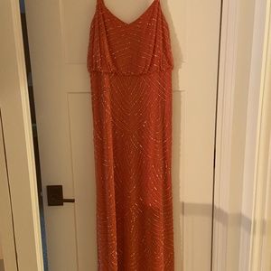 Adrianna Papell long beaded gown